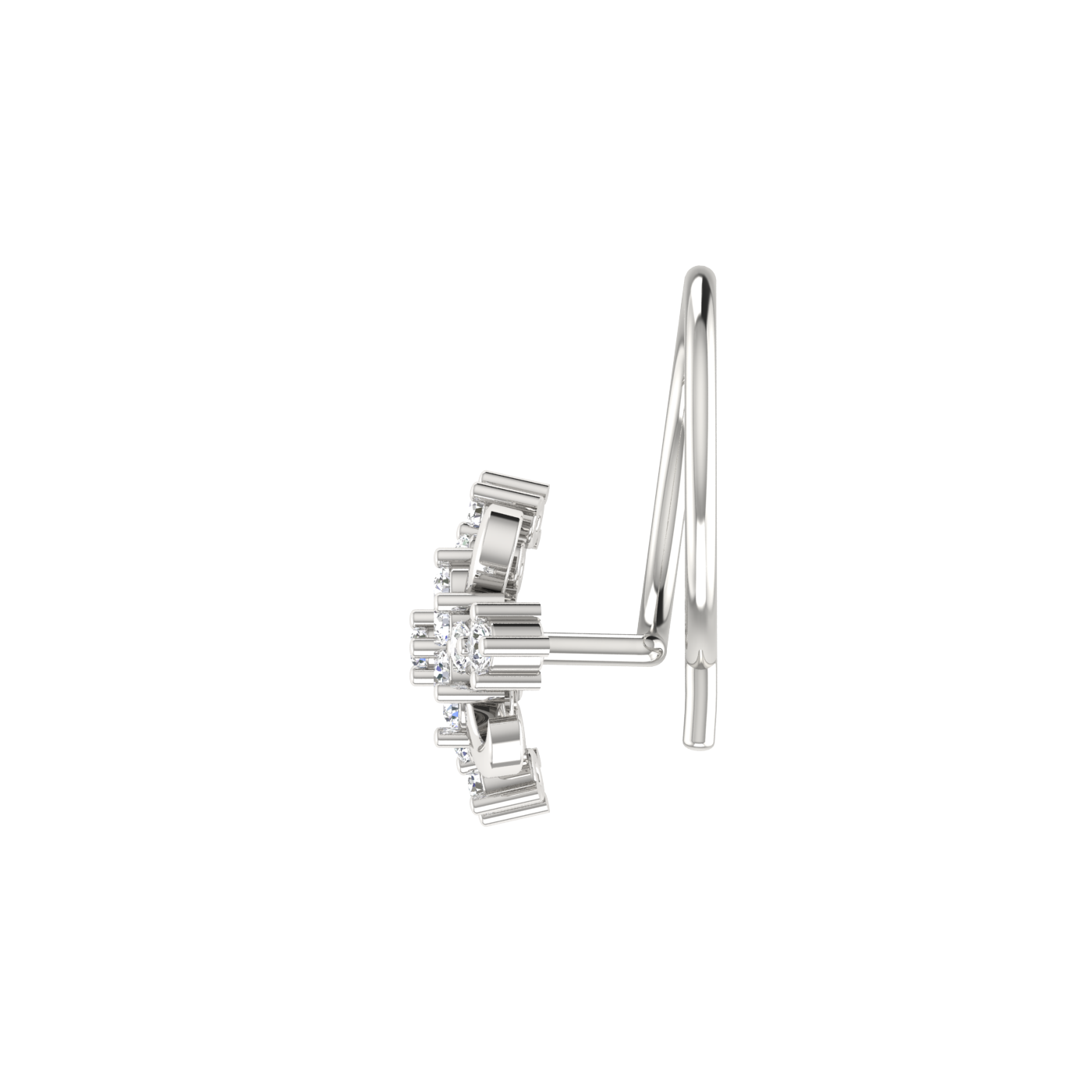 0.07 Carat Natural Diamond Nose Pin - HI Color, VS-SI Clarity.